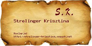 Strelinger Krisztina névjegykártya