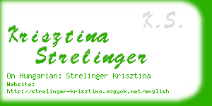 krisztina strelinger business card